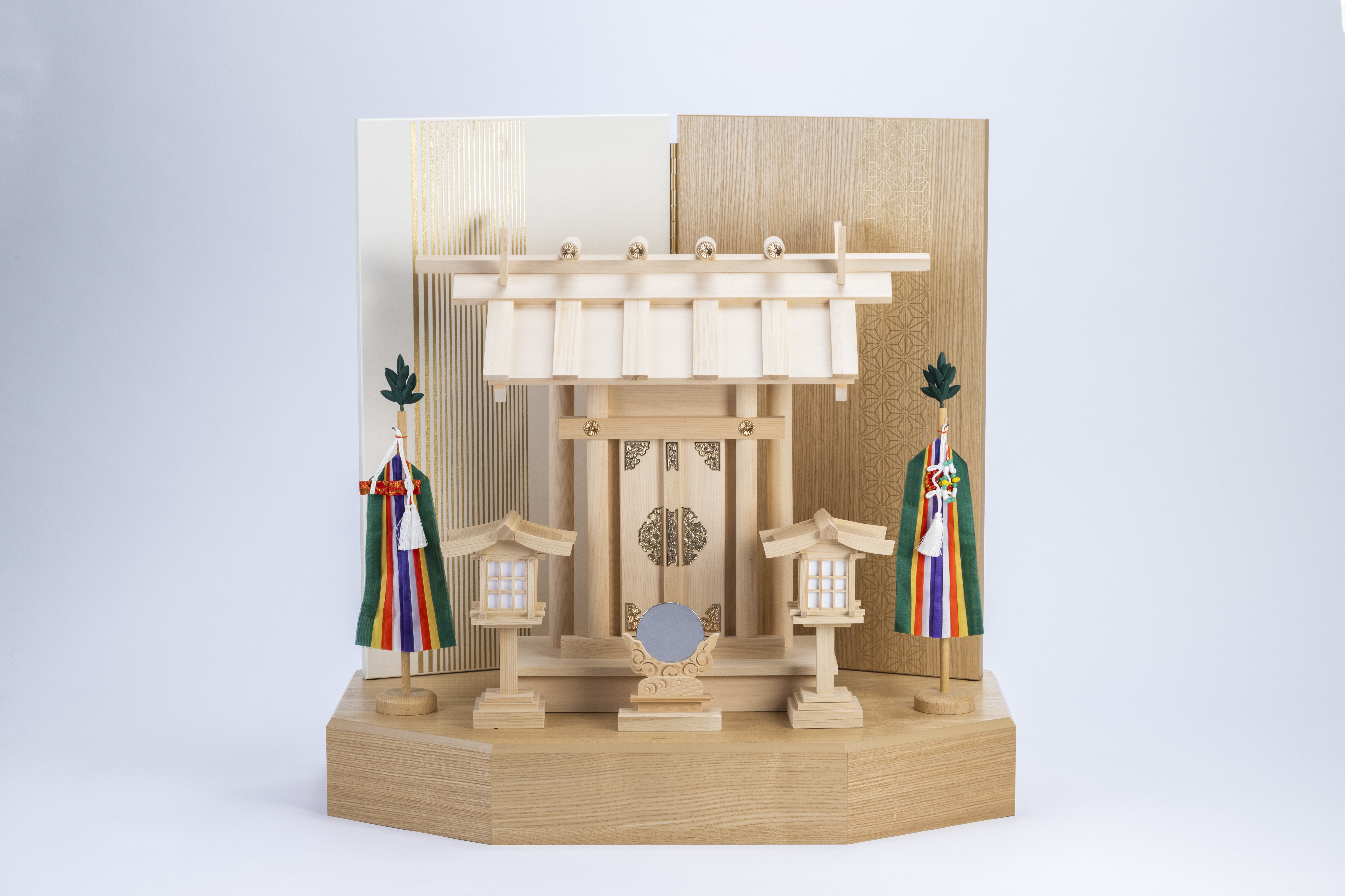 木曽桧板葺き一社 金彩セット